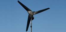 Typical pole mounted wind turbine